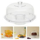 Cheqo® 6-in-1 Serveerschaal Set - 4 Vaste Vakken - Serveerset - Serveer Set - Dipschaal - Uitneembare Kom & Afneembare Kap - Kunststof - 31cm Diameter Serveerschaal