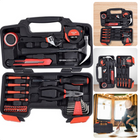 Cheqo® Gereedschapset 40 delig - Klauwhamer - Rolbandmaat - Isolatietape - 20 Bits - Geìsoleerde Schroevendraaiers - Geìsoleerde Combinatietang - Bithouder & Meer - Kunststof Koffer - Gereedschapskoffer - Handgereedschap - Tangenset - Gereedschapskist Gereedschapsset