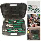 Cheqo® 5-delige Professionele Tangenset - 2-componentengrepen - Afglijdbeveiliging - Staal - Matverchroomd - 7