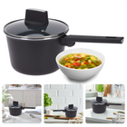 Cheqo® Steelpan met Deksel - Alle Warmtebronnen - Ook voor Inductie - Kookpan - Ø18cm - Aluminium Steelpan