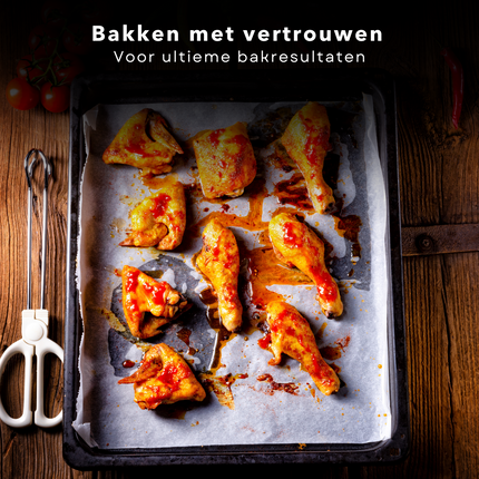 Cheqo® 3-Delige Braadslede Set - Braadsledes - Ovenschaal - Marble Coating - Met Spatel - 3 Formaten Ovenschalen