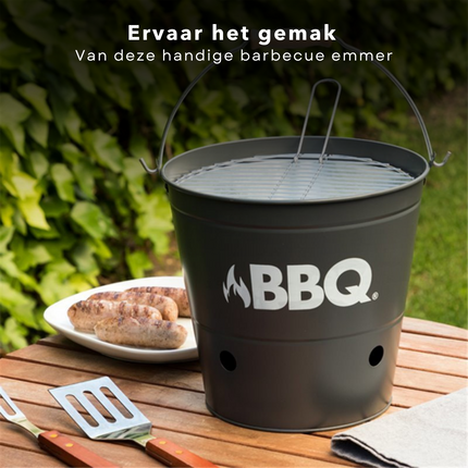 Cheqo® Draagbare Houtskoolbarbecue - Barbecue - BBQ - Camping Barbecue - Grill - BBQ Emmer BBQ
