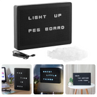 Cheqo® Retro Letterbord met LED - Klassiek Zwart Letterbord - 200 Letters & Cijfers - LED-verlichting - 29x21x4cm - Muurbevestiging - Batterij of USB Letterborden