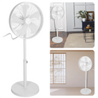 Cheqo® Statiefventilator - Ventilator - Fan - Robuust & Krachtig - 50W - Metalen Voet - 3 Luchtstroomsnelheden - 40cm Diameter - Verstelbaar 90-120cm Hoogte - Wit - 6.5kg Ventilator