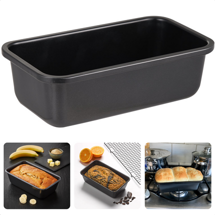 Cheqo® Bakvorm - Cakevorm - 23.3x13x7cm - Koolstofstaal - Non-Stick - Broodbakvorm - Cakebakvorm Bakvormen