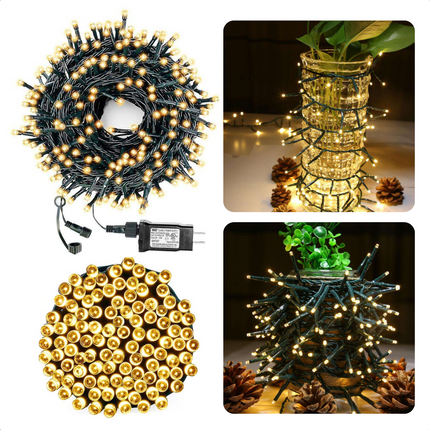 Cheqo® LED-verlichting 240 LED's - Kerstverlichting - Kerstboomverlichting - 18m - Warm Wit - IP44 - Binnen & Buiten Kerstboomverlichting