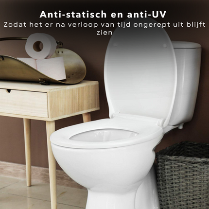 Cheqo® Toiletbril Duroplast - WC Bril - 45 x 38 cm - 18 Inch - Wit - Verbinding ABS - Softclose WC-brillen