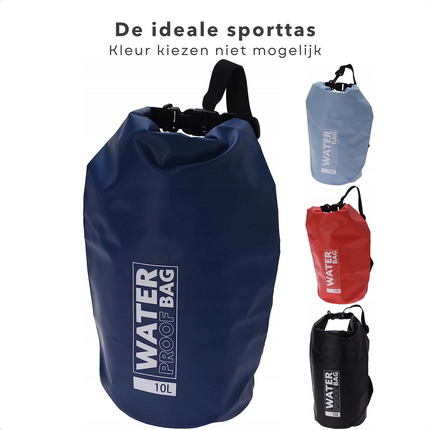 Cheqo® Waterdichte Tas - Droogtas - Outdoor Tas - Waterproof Bag - Strandtas - Sporttas - 10 Liter Drybag