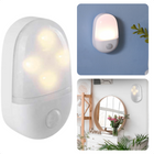 Cheqo® LED Lamp met Bewegingssensor voor Binnen - Nachtlamp - 10W - IP44 - 120 Graden Detectiehoek - 3000K - Warm Wit - 10m Detectiebereik Nachtlampjes