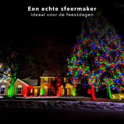 Cheqo® 800 LED - 24m Soft Wire Verlichting - Multicolor - 3m Aanloopsnoer - 8 Lichtfuncties - Binnen/Buiten - 6W - IP44 - Kerstverlichting - Lichtsnoer - Kerstlampjes - Kerstlichtjes - Waterdicht - Sfeerverlichting Kerstverlichting