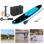 Cheqo® Complete SUP-Set - Opblaasbaar SUP Board - Stand Up Paddle Board - 285 cm - 1 Persoon - 100 kg Belasting - Anti-Slip Eva - Met Peddel, Sup-Leash, Net, Grote Handpomp, Reparatiekit, Rugtas - Dropstitch & Gelijmd PVC SUP Board