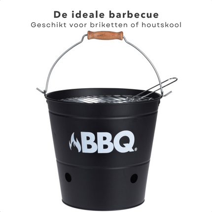 Cheqo® Draagbare Houtskoolbarbecue - Barbecue - BBQ - Camping Barbecue - Grill - BBQ Emmer BBQ