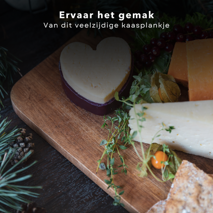 Cheqo® Mini-Kaasplankje - Kaasplank - Kaas Serveerplank - Bamboe Hout - Met Kaasmes van RVS Kaasplank