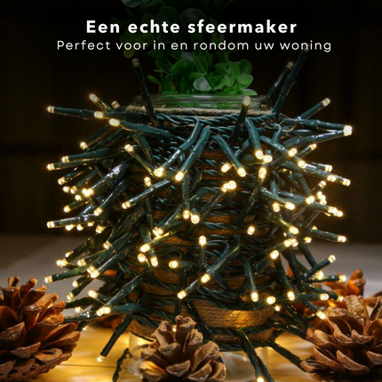 Cheqo® LED-verlichting 240 LED's - Kerstverlichting - Kerstboomverlichting - 18m - Warm Wit - IP44 - Binnen & Buiten Kerstboomverlichting