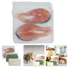 Cheqo® Siliconen Vershoudzak - Diepvrieszak - Boterhamzakje Herbruikbaar - 1960ml - 100% Platinum Siliconen - Oven, Magnetron, Vriezer - Vaatwasserbestendig - Temperatuurbestendig - BPA-Vrij - 22,5x3,6x26,5cm Boterhamzakjes