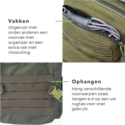 Cheqo® Backpack - Zwart - 40x30x15cm - Rugzak - Schoudertas - Reistas - Outdoor - Reizen - Vakantie - Mode Rugtas