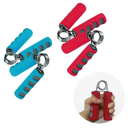 Cheqo® Handtrainers - Handknijpers - Handgrippers - Handgrips - Knijphalter - Griptraining - Vingertrainer - Onderarm Trainer - Pols Trainer - Knijphalters - 2 Stuks Handtrainer