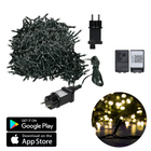 Cheqo® Smart Kerstboomverlichting - Micro Clusterverlichting - Kerstlampjes - Led Verlichting - Kerstverlichting voor Binnen en Buiten - Met App Bediening - 800 LED's - 16 Meter - Extra Warm Wit Clusterverlichting