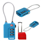 Cheqo® TSA-Kabelslot met 3-Cijfer-Combinatie - Reistas Slot - Reis Slot - Koffer Slot - Reiskoffer Slot - Reisbeveiliging - TSA Slot - 1 Stuk Koffersloten