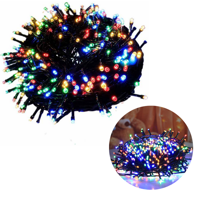 Cheqo® XL Kerstboomverlichting - Micro Clusterverlichting - Kerstlampjes - Led Verlichting - Kerstverlichting - 1500 LED - 30 meter - Binnen en Buiten - Multicolor - 8 Functies Clusterverlichting