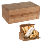 Cheqo® Bamboe Broodtrommel - Verhouddoos - Brooddoos - Brood Bewaren - 35x21x14cm broodtrommel