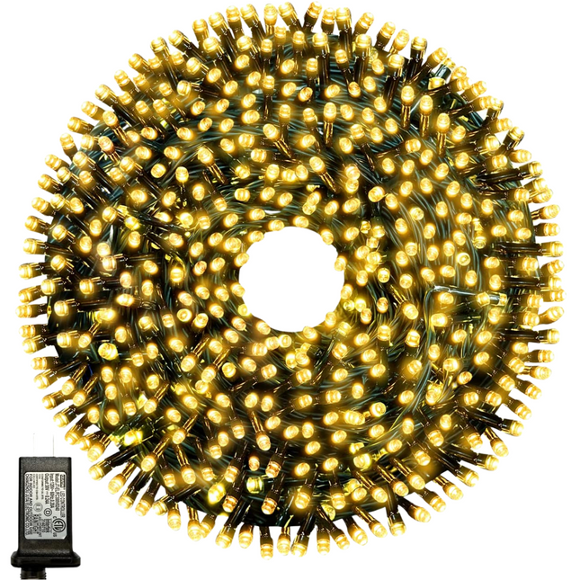 Cheqo® Kerstboomverlichting - Micro Clusterverlichting - Kerstlampjes - Led Verlichting - Kerstverlichting voor Binnen en Buiten - 700 LED - 14 Meter - Warm Wit Kerstboomverlichting