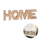 Cheqo® Sierletters Home - Woondecoratie - Houten Letter - Woonkamer - 28 LED - Warm Wit Sierletters