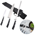 Cheqo® PRO Messenset met Koksmes - Hammes - Ham Mes - Dunschiller - RVS - Vaatwasserbestendig - Keukenmessen - Koksmessen - Met Etui - 3 Delig Messensets