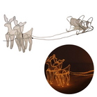 Cheqo® Rendier met Slee - Lichtgevend Kerstfiguur - Rendieren - Lichtslang - Slangverlichting - Kerstdecoratie - 2 Meter Verlichte Kerstfiguren