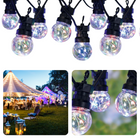 Cheqo® Lichtsnoer - Fairy Lights - Lichtslinger voor Binnen en Buiten - Kerst Verlichting - Tuinverlichting - Feestverlichting - Partyverlichting - 50 LED Bolletjes - ø5cm - Multicolor - 7.5 Meter Lichtsnoeren
