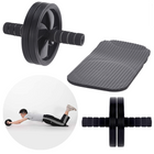 Cheqo® Ab Wheel - Trainingswiel - Buispierwiel - AB Roller - Buikspier Trainer - Met Yogamat - Fitnessmat - Buikspier Trainen Buikspierwielen