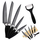 Cheqo® PRO Messenset met Chefmessen - Groentemessen - Vleesmessen - Dunschiller - RVS - Vaatwasserbestendig - Keukenmessen - Koksmessen Messensets