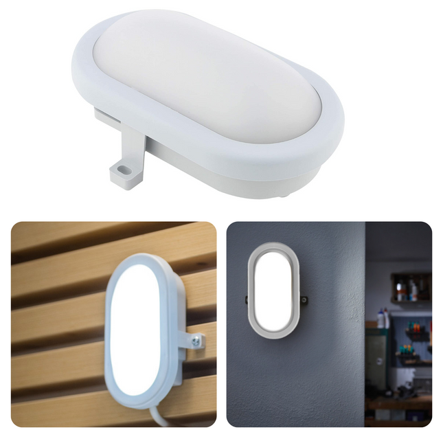 Cheqo® LED Wandlamp - Buitenlamp - Tuinlamp - Multifunctioneel - Badkamerlamp - 6w - 17x11x7cm - 220-240v - Zonder Adapter Wandlamp