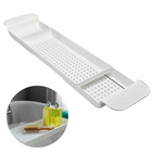 Cheqo® Luxe Badplank - Badrek - Rek voor in Bad - Plank voor in Bad - Uitschuifbaar - 55 tot 78cm badrek