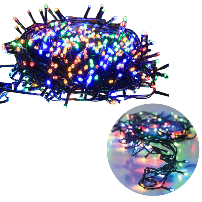 Cheqo® Kerstboomverlichting - Lichtsnoer - Kerstlampjes - Led Verlichting - Kerstverlichting voor Binnen en Buiten - 480 LED's - 36 Meter - Multicolor Kerstboomverlichting