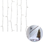 Cheqo® Gordijnverlichting voor Buiten en Binnen - Lichtgordijn - Ijspegelverlichting - Kerstverlichting - 480 LED - 225x300 cm - Wit - Met 12 Functies Lichtgordijn