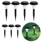 Cheqo® LED Grondspot - Waterdicht - Buitenverlichting - Buitenlamp - Padverlichting - Solar Tuinspot - Tuinverlichting met Zonnepaneel - Solarlamp - 28cm - 7 Stuks Grondspot