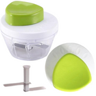 Cheqo® PRO Hakmolen - Chopper - Groentesnijder met Trekkoord - Rasp - Uiensnijder - Uienhakker - Hakker - 12x10cm Hakmolen