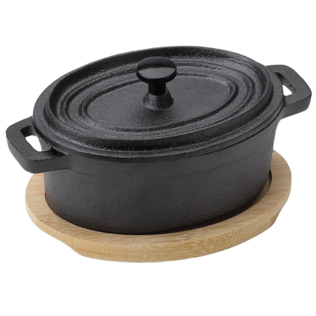 Cheqo® Tapas Cocottes - Braadpan - Ovenschotel - Gietijzer - Ø10cm Cocottes