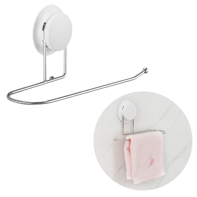Cheqo® Handdoekhouder - Handdoekrek - Handdoek Houder met Zuignap - Tot 5kg Handdoekhouder