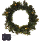 Cheqo® Kerstkrans met LED Verlichting - Krans - Kerstdecoratie - Kerstmis - Met Timer Functie - ø35 cm Kerstkrans