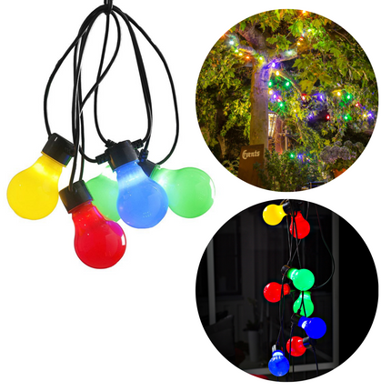 Cheqo® Multicolor Lichtsnoer - Sfeerverlichting - Lampjes Slinger - Lichtslinger Voor Binnen en Buiten - 80 LED - 14.50 Meter - Energiezuinig Lichtsnoeren