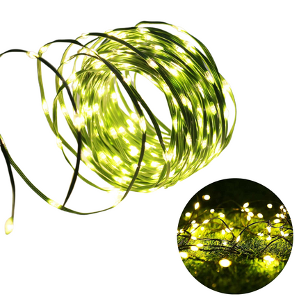 Cheqo® XL Draadverlichting - Kerstverlichting - Kerstlampjes - Kerstboomverlichting -  Lampjes Slinger - Lichtsnoer - LED Lampjes voor Binnen en Buiten - 30 Meter - 1000 LED - Extra Warm Wit Kerstboomverlichting