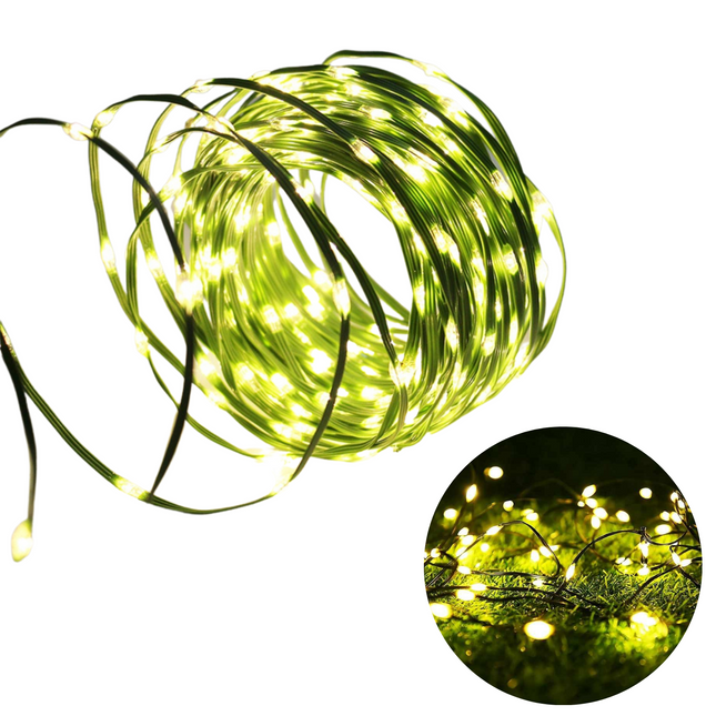 Cheqo® XL Draadverlichting - Kerstverlichting - Kerstlampjes - Kerstboomverlichting -  Lampjes Slinger - Lichtsnoer - LED Lampjes voor Binnen en Buiten - 30 Meter - 1000 LED - Extra Warm Wit Kerstboomverlichting