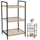 Cheqo® Badkamer Rek - Hoog Badkamerrek - 3 laags - Handoekenrek - Handoekrek - Metaal - Badkamerkast - Badkamermeubel - 38 x 32 x 70cm Badkamerkast