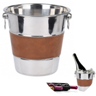 Cheqo® Luxe Champagnekoeler - Wijnkoeler - Wijnemmer - IJsemmer - RVS - Ø21 cm Wijnkoeler