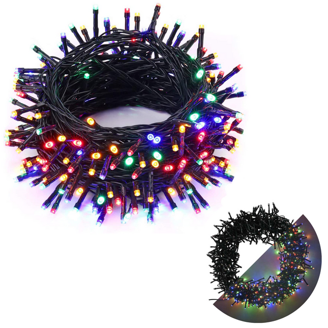 Cheqo® Kerstboomverlichting - Kerstlampjes - Led Verlichting - Kerstverlichting - 120 LED - 9 meter - Binnen en Buiten - Multicolor Kerstboomverlichting