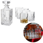 Cheqo® Luxe Whiskeyset met Whiskey Glazen en Whiskey Karaf - 4 Whiskeyglazen - Whisky Whiskeyset