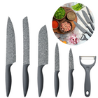 Cheqo® PRO Messenset met Chefmes - Broodmes - Santokumes - Universeel Mes - Schilmes - Dunschiller - RVS - Vaatwasserbestendig - Keukenmessen - Koksmessen - 5 Delig Messensets