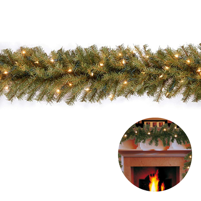 Cheqo® XL Guirlande met Kerstverlichting - Kerstlampjes - Kerstslinger - Warm Wit - 270cm - 35 LED Guirlande